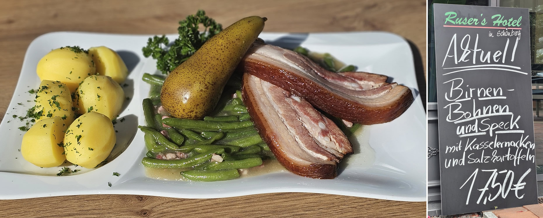 Der kulinarische Herbst ist da: "Birnen, Bohnen &amp; Speck" ab sofort im Restaurant in Ruser's Hotel